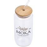 Okiyo Natsu Glass & Bamboo Tumbler & Straw - 500ml - Image 3