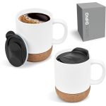 Serendipio Sienna Cork & Ceramic Sublimation Coffee Mug - 340ml - Image 2