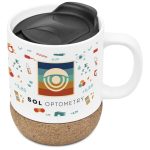 Serendipio Sienna Cork & Ceramic Sublimation Coffee Mug - 340ml - Image 12