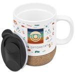 Serendipio Sienna Cork & Ceramic Sublimation Coffee Mug - 340ml - Image 3