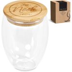 Okiyo Moco Glass & Bamboo Double-Wall Cup - 350ml - Image 17
