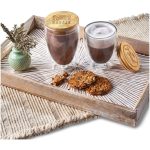Okiyo Moco Glass & Bamboo Double-Wall Cup - 350ml - Image 15