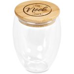 Okiyo Moco Glass & Bamboo Double-Wall Cup - 350ml - Image 11