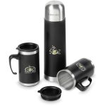 Cardinal Stainless Steel Vacuum Flask & Mug Set - Image 3