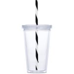 Malibu Double-Wall Plastic Tumbler & Straw - 470ml - Image 3