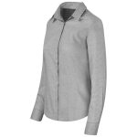 Ladies Long Sleeve Taylor Shirt - Grey - Image 4