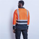 Long Sleeve Surveyor Two-Tone Hi-Viz Golf Shirt - Image 2
