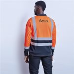 Long Sleeve Surveyor Two-Tone Hi-Viz Golf Shirt - Image 3