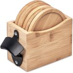 Okiyo Kanpai Bamboo Coaster & Bottle Opener Set - Image 22