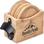 Okiyo Kanpai Bamboo Coaster & Bottle Opener Set - Image 18