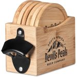 Okiyo Kanpai Bamboo Coaster & Bottle Opener Set - Image 14