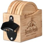 Okiyo Kanpai Bamboo Coaster & Bottle Opener Set - Image 17