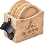 Okiyo Kanpai Bamboo Coaster & Bottle Opener Set - Image 19