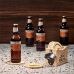 Okiyo Kanpai Bamboo Coaster & Bottle Opener Set - Image 5