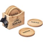 Okiyo Kanpai Bamboo Coaster & Bottle Opener Set - Image 6