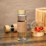 Kooshty Clear Bamboost Glass Water Bottle - 700ml - Image 6