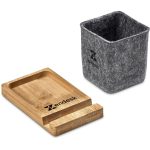 Okiyo Kyadi Recycled PET & Bamboo Desk Caddy Phone Stand - Image 9