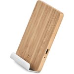 Okiyo Hakka Bamboo & Recycled Aluminium Wireless Charging Phone Stand - Image 12