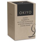Okiyo Hakka Bamboo & Recycled Aluminium Wireless Charging Phone Stand - Image 11