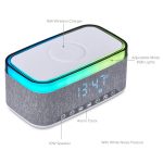 Serendipio Cumberland 10W Bluetooth Speaker Wireless Charger & Clock - Image 2