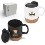 Serendipio Sienna Cork & Ceramic Coffee Mug - 340ml - Image 3