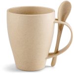 Okiyo Kawai Wheat Straw Mug & Spoon - 350ml - Image 6