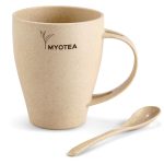 Okiyo Kawai Wheat Straw Mug & Spoon - 350ml - Image 4