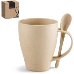 Okiyo Kawai Wheat Straw Mug & Spoon - 350ml - Image 2