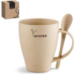 Okiyo Kawai Wheat Straw Mug & Spoon - 350ml - Image 9