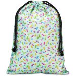 Pre-Printed Sample Hoppla Pacific Maxi Polyester Drawstring Pouch - Image 2