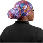 Pre-Printed Sample Hoppla Crown Polyester Head Wrap - Image 3