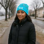 Pre-Production Sample Hoppla Snowflake Polar Fleece Beanie - Image 3