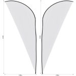 Legend 2m Sublimated Sharkfin Double-Sided Flying Banner Skin (Excludes Hardware) - Image 2