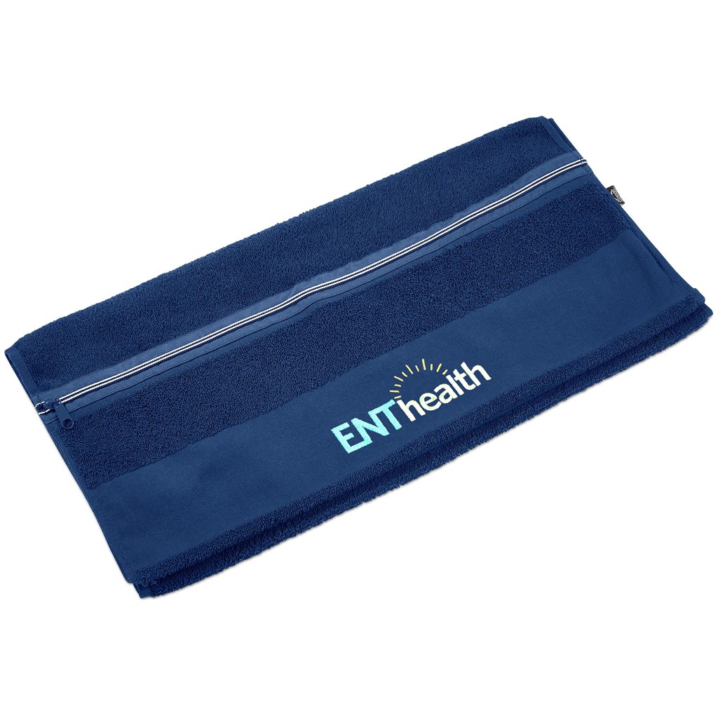 Slazenger Wembley Gym Towel - Navy Slazenger Wembley Gym Towel - Navy - Image 1