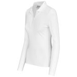 Ladies Long Sleeve Zenith Golf Shirt - White - Image 2