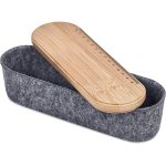 Okiyo Byoga Recycled PET Felt & Bamboo Stationery Case - Image 4