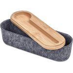 Okiyo Byoga Recycled PET Felt & Bamboo Stationery Case - Image 18