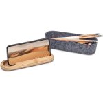 Okiyo Byoga Recycled PET Felt & Bamboo Stationery Case - Image 21