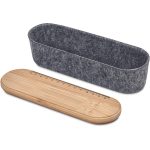 Okiyo Byoga Recycled PET Felt & Bamboo Stationery Case - Image 19