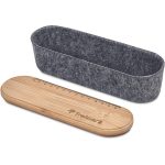 Okiyo Byoga Recycled PET Felt & Bamboo Stationery Case - Image 15