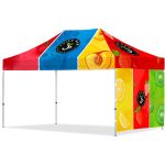 Coated Steel Sublimated Gazebo 4.5m x 3m - 1 Short Full-Wall Skin - Image 2