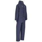 Light Hurricane Rubberised Polyester/PVC Rainsuit - Navy - Image 3