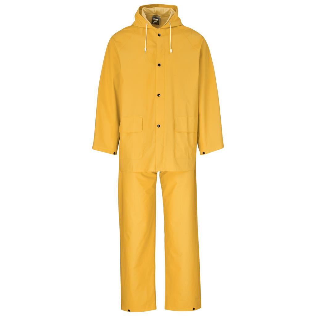 Light Hurricane Rubberised Polyester/PVC Rainsuit - Yellow Light Hurricane Rubberised Polyester/PVC Rainsuit - Yellow - Image 1