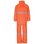 Light Duty Tornado  Hi-Viz Reflective  Rubberised Rainsuit - Orange - Image 3