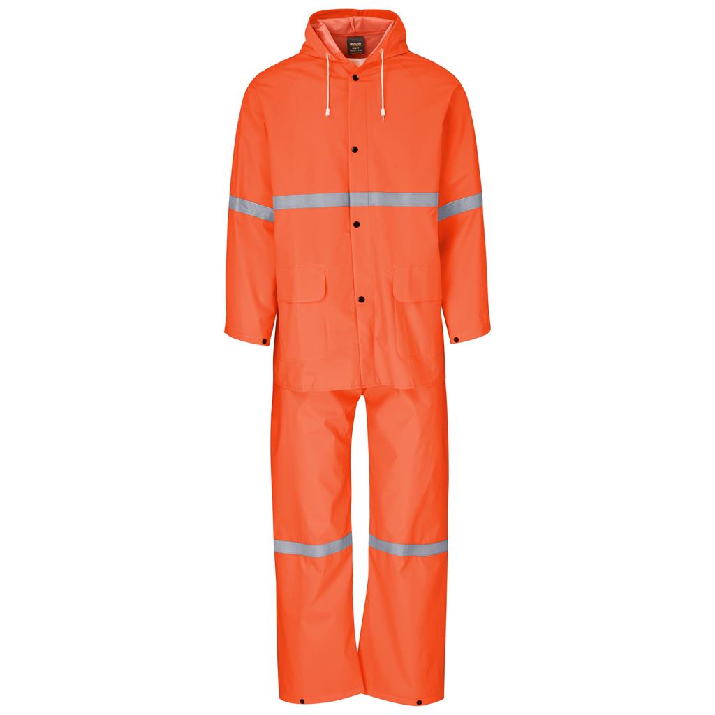 Light Duty Tornado Hi-Viz Reflective Rubberised Rainsuit - Orange Light Duty Tornado Hi-Viz Reflective Rubberised Rainsuit - Orange - Image 1